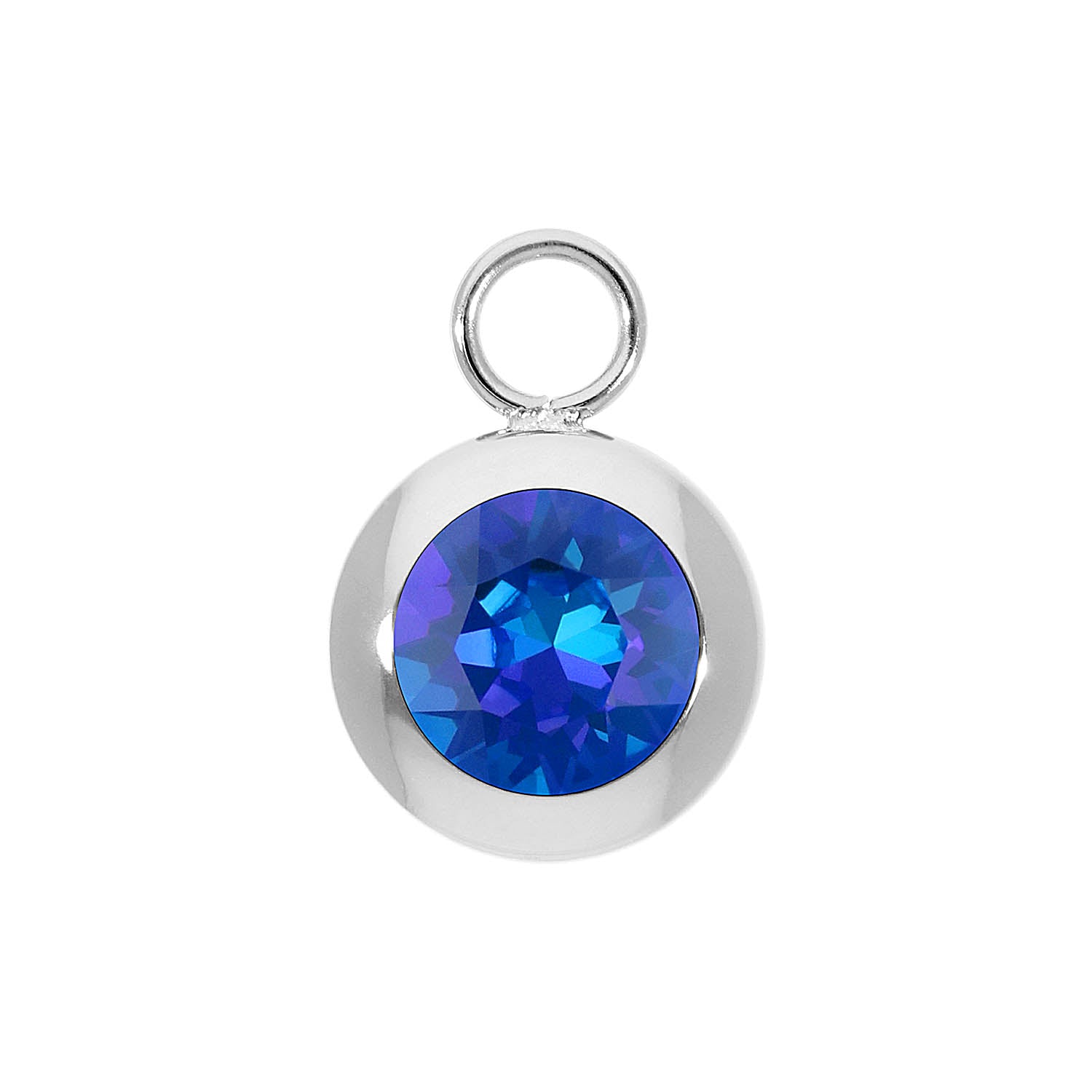 Tondo Charm 13 mm - Silber royal blue delite