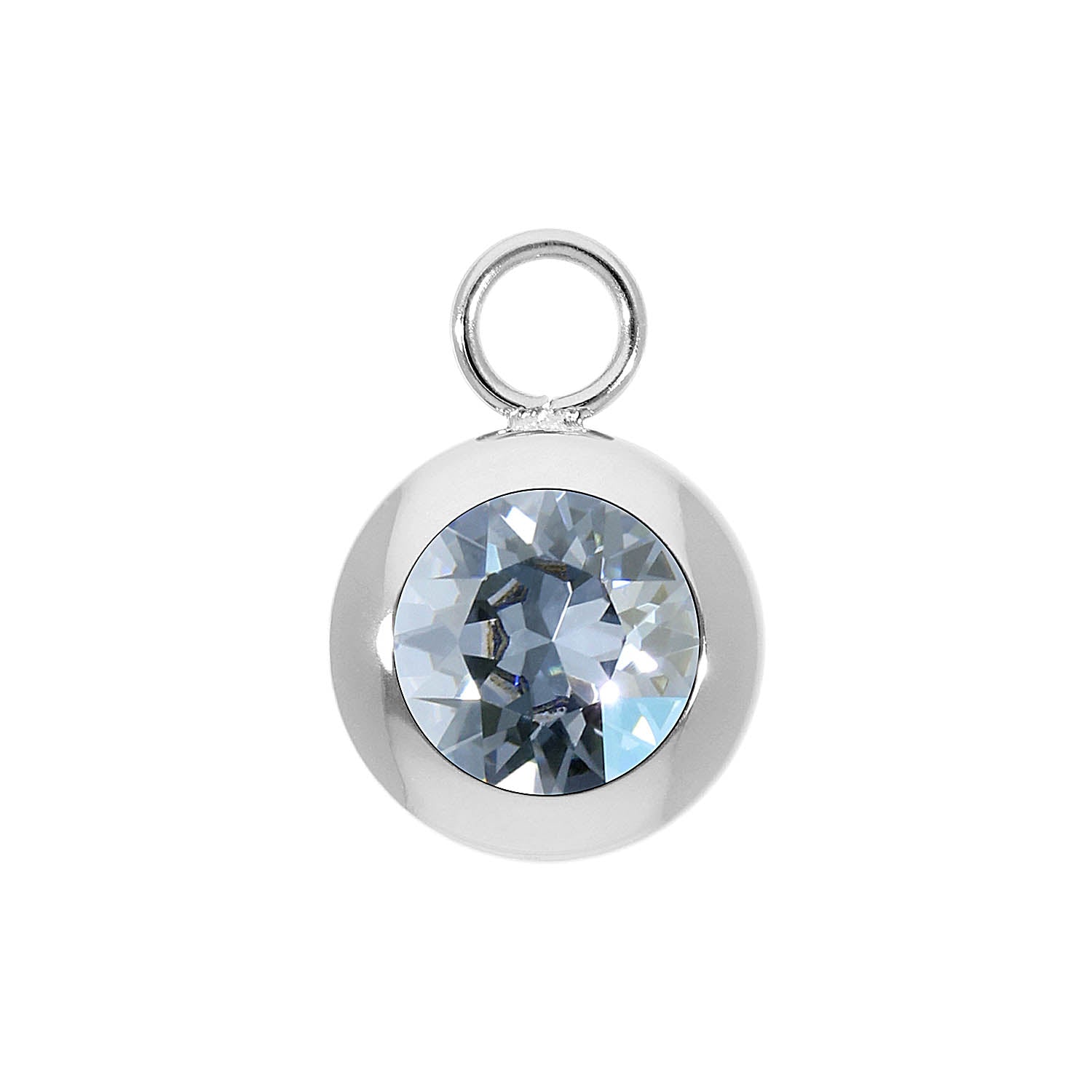 Tondo Charm 13 mm - Silber blue shade