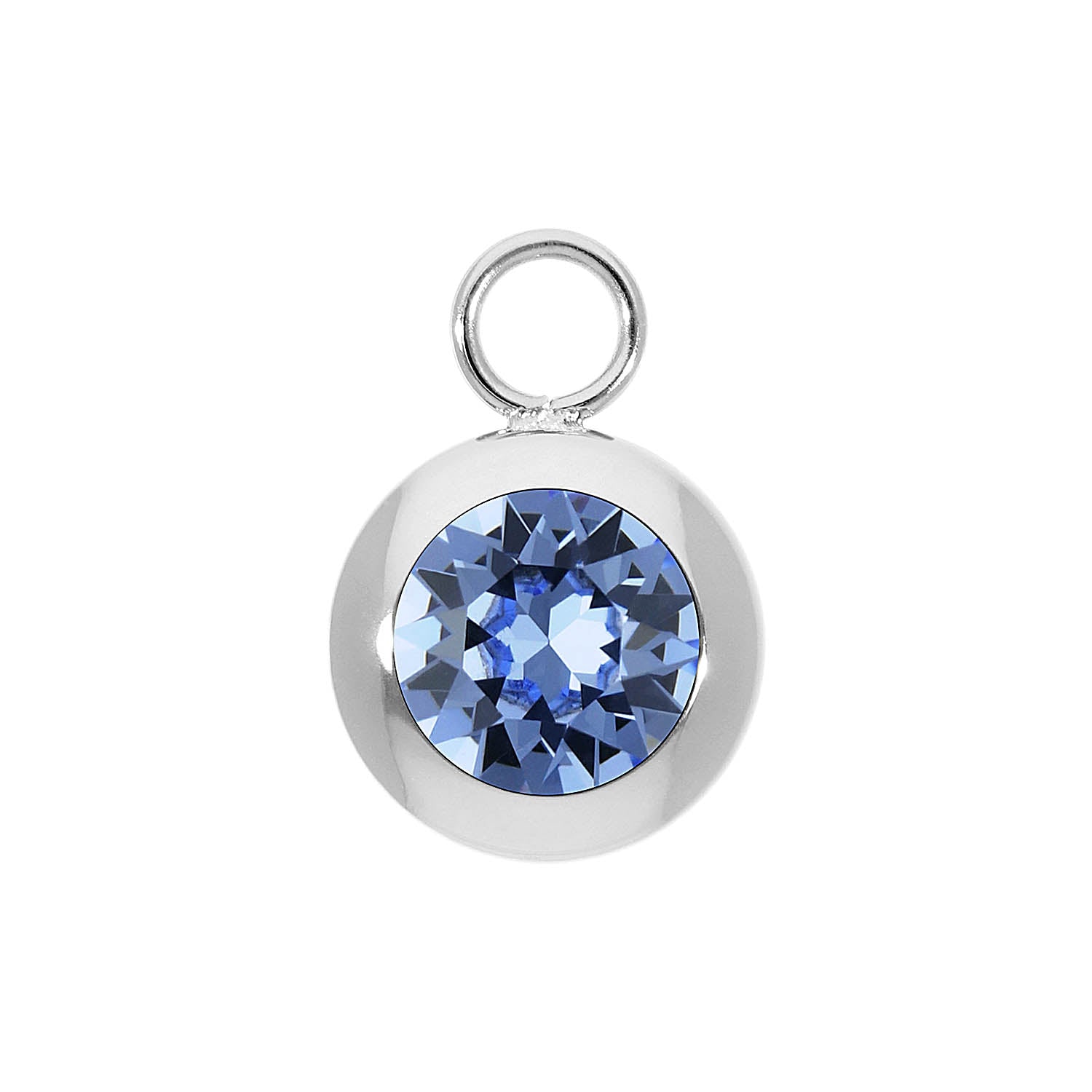 Tondo Charm 13 mm - Silber light sapphire