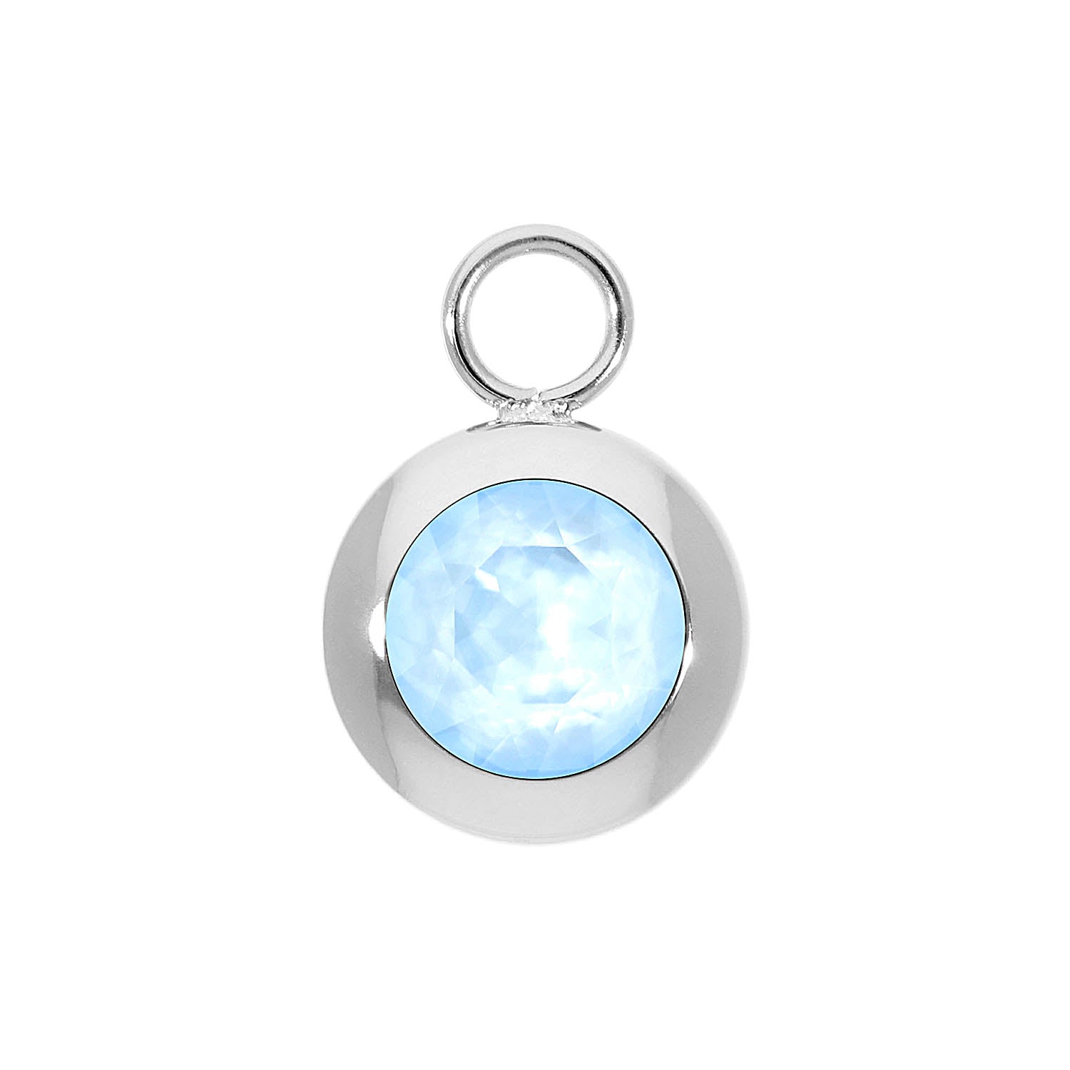 Tondo Charm 13 mm - Silber crystal sky ignite