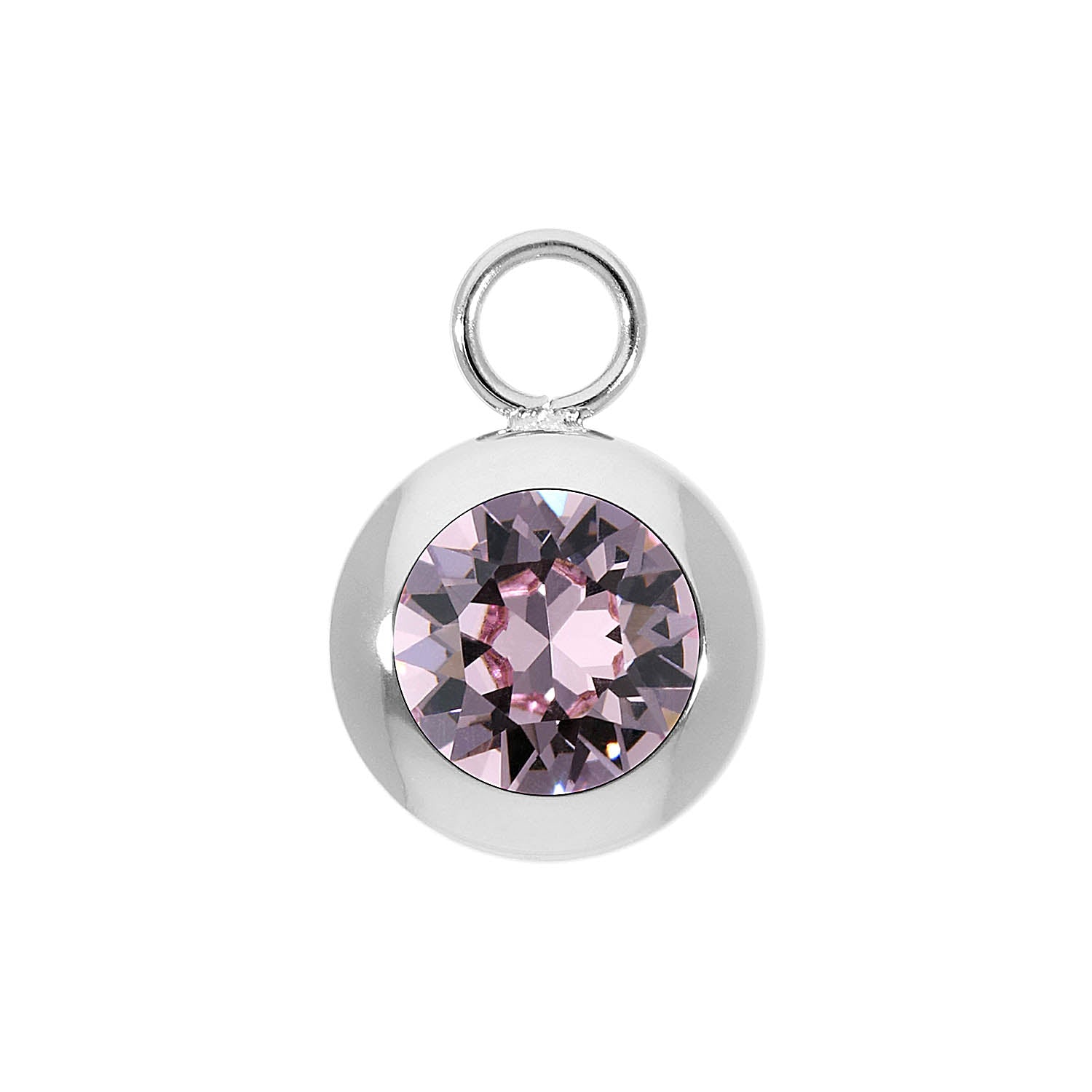 Tondo Charm 13 mm - Silber light amethyst