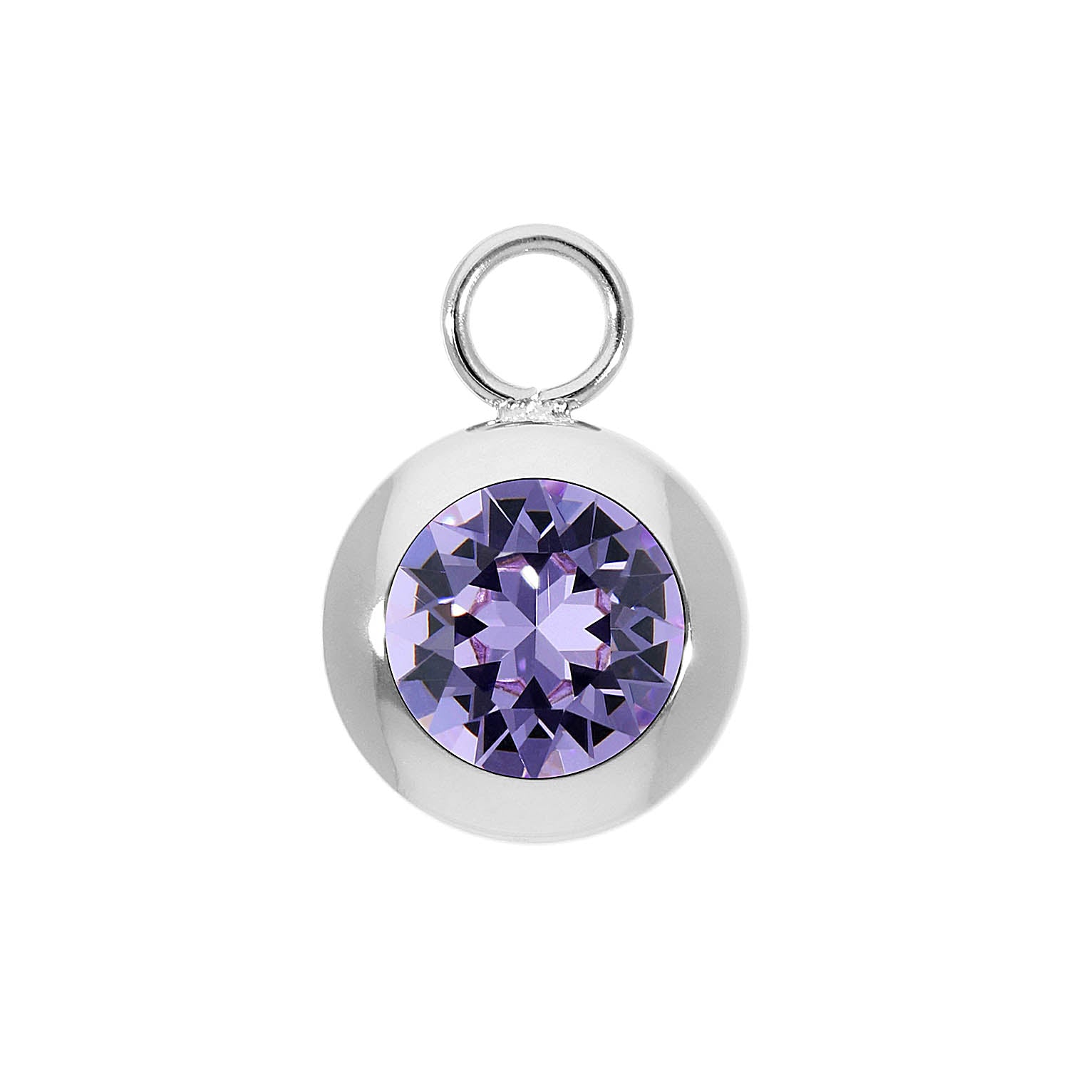 Tondo Charm 13 mm - Silber Violet