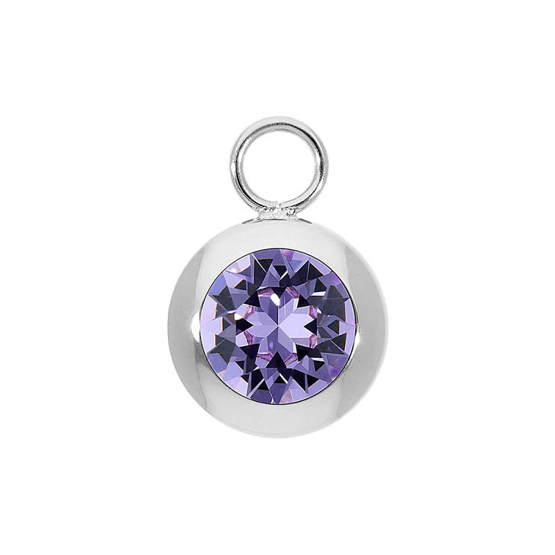 Tondo Charm 13 mm - Silber Violet