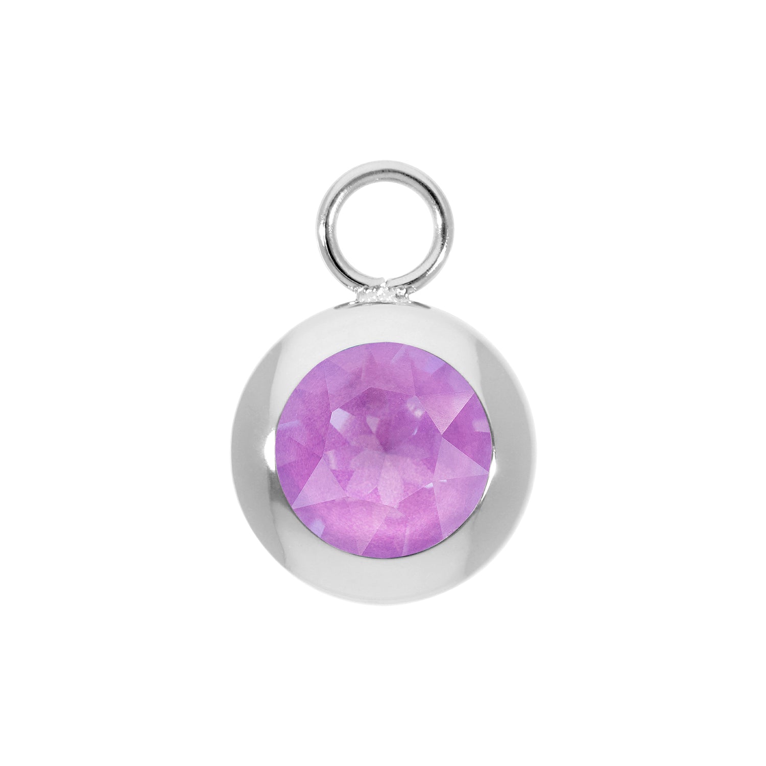 Tondo Charm 13 mm - Silber Crystal Electric Violet Ignite