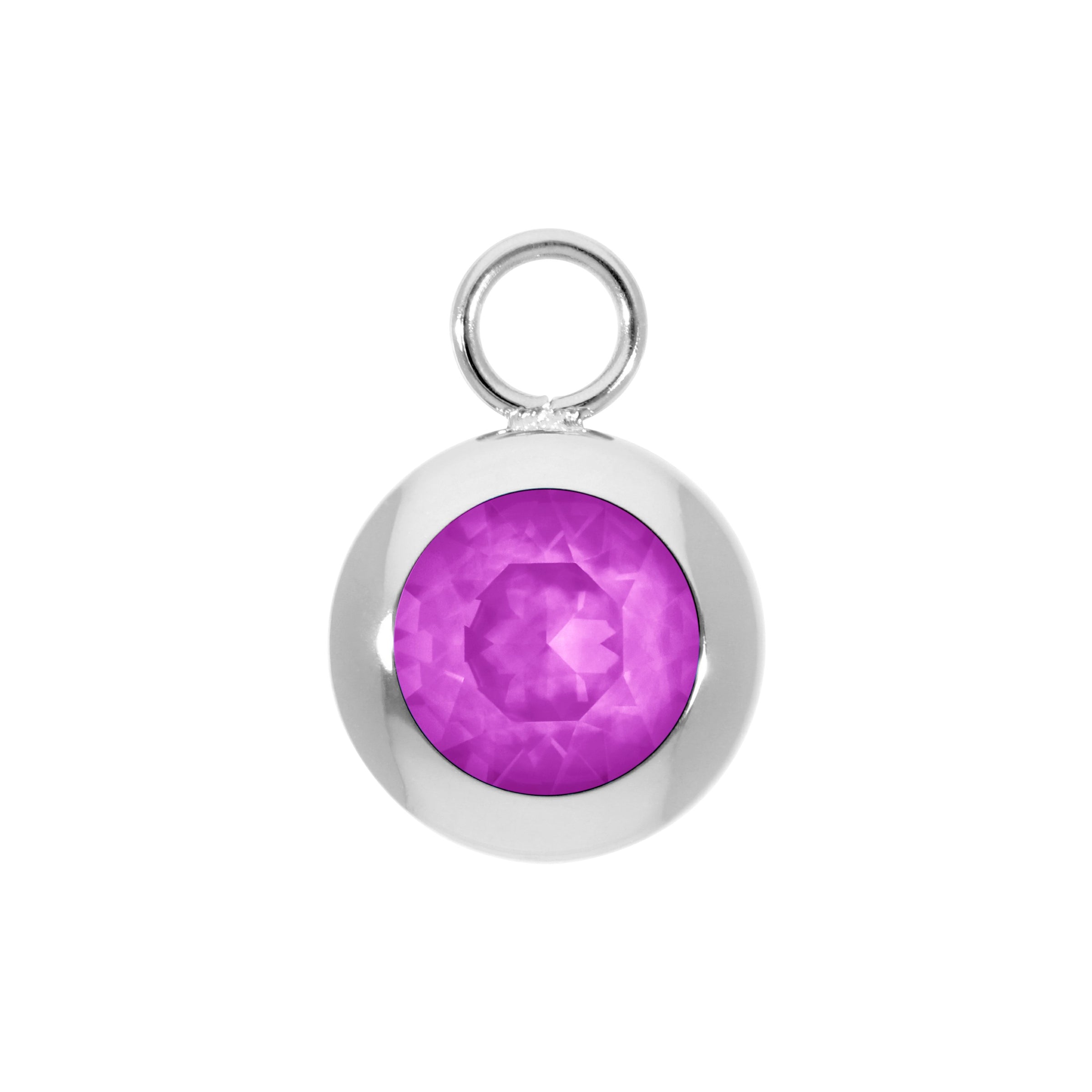 Tondo Charm 13 mm - Silber Crystal Electric Violet Ignite