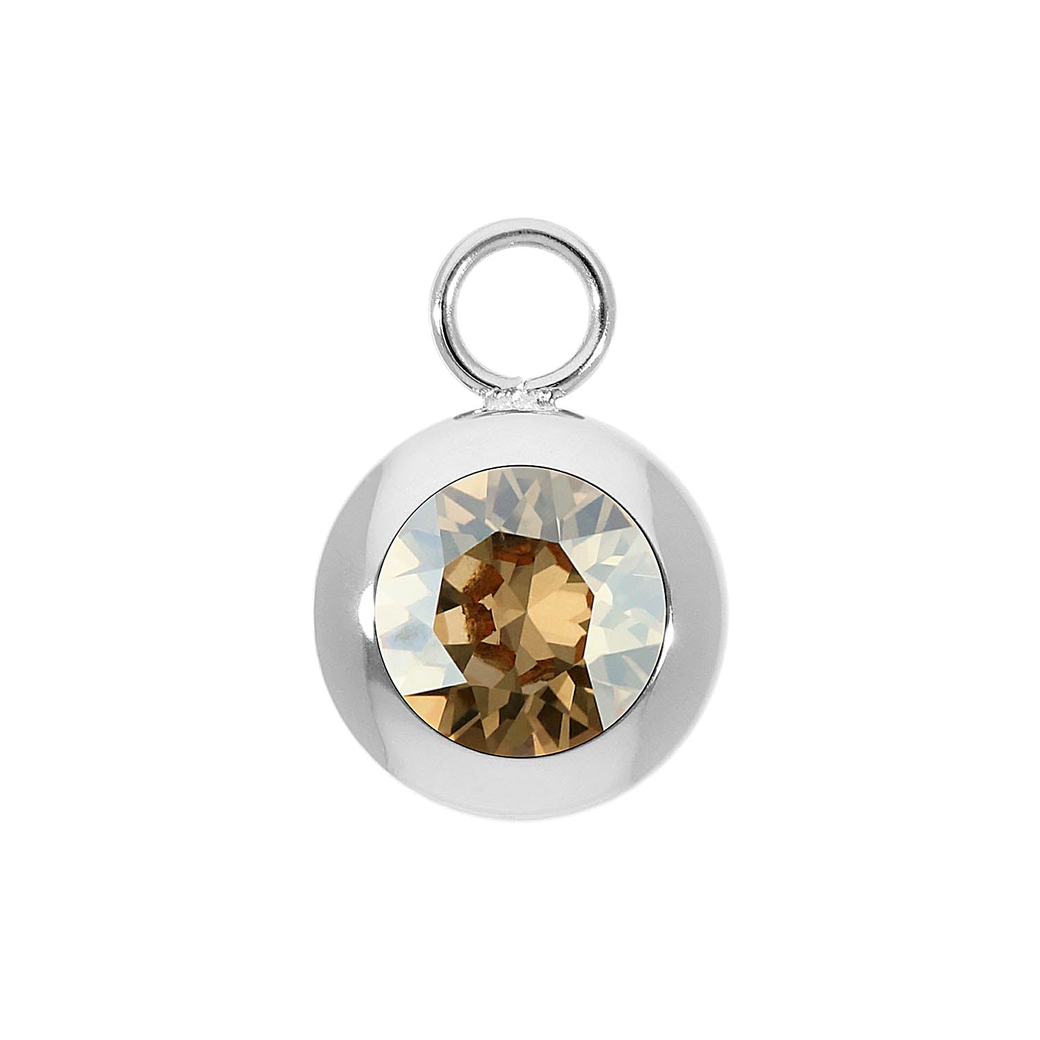 Tondo Charm 13 mm - Silber golden shadow