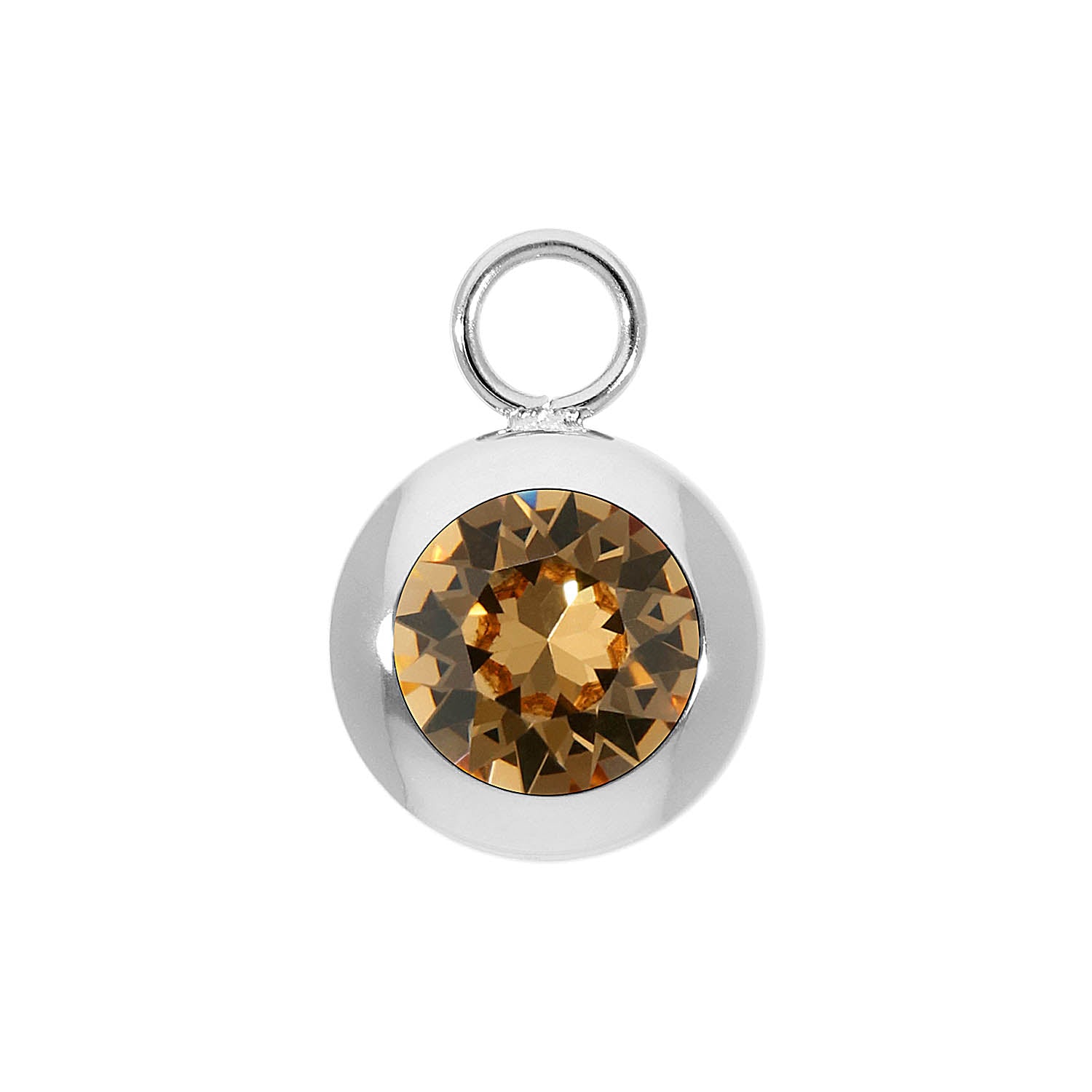 Tondo Charm 13 mm - Silber light colorado topaz