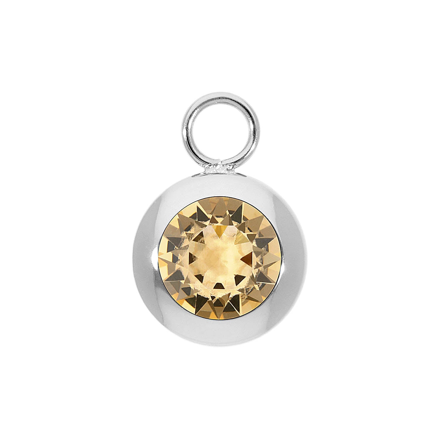Tondo Charm 13 mm - Silber light colorado topaz ignite
