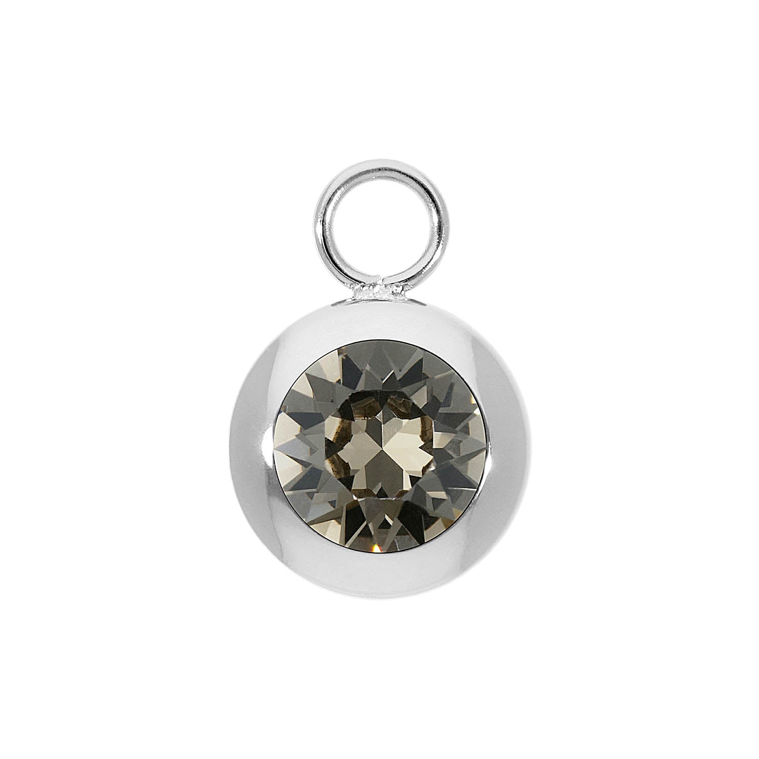 Tondo Charm 13 mm - Silber Greige