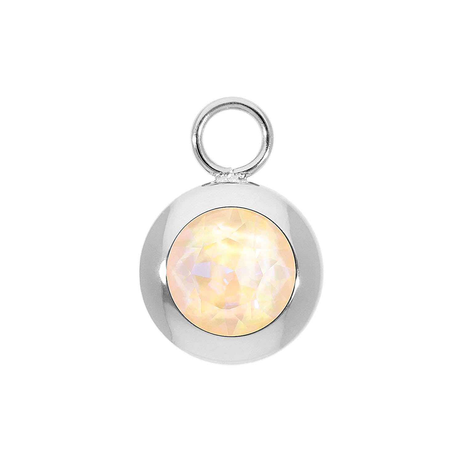 Tondo Charm 13 mm - Silber ivory cream delite