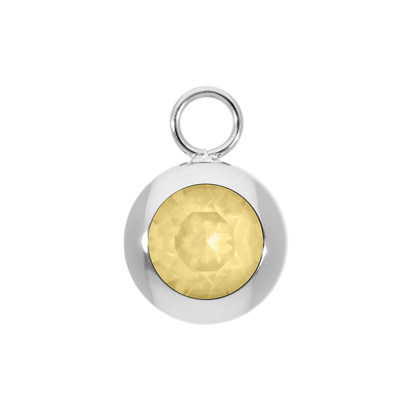 Tondo Charm 13 mm - Silber Recreated Dark Jonquil
