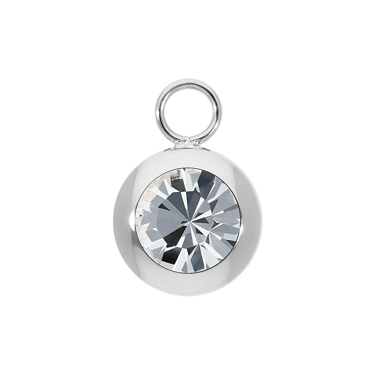 Tondo Charm 13 mm - Silber crystal