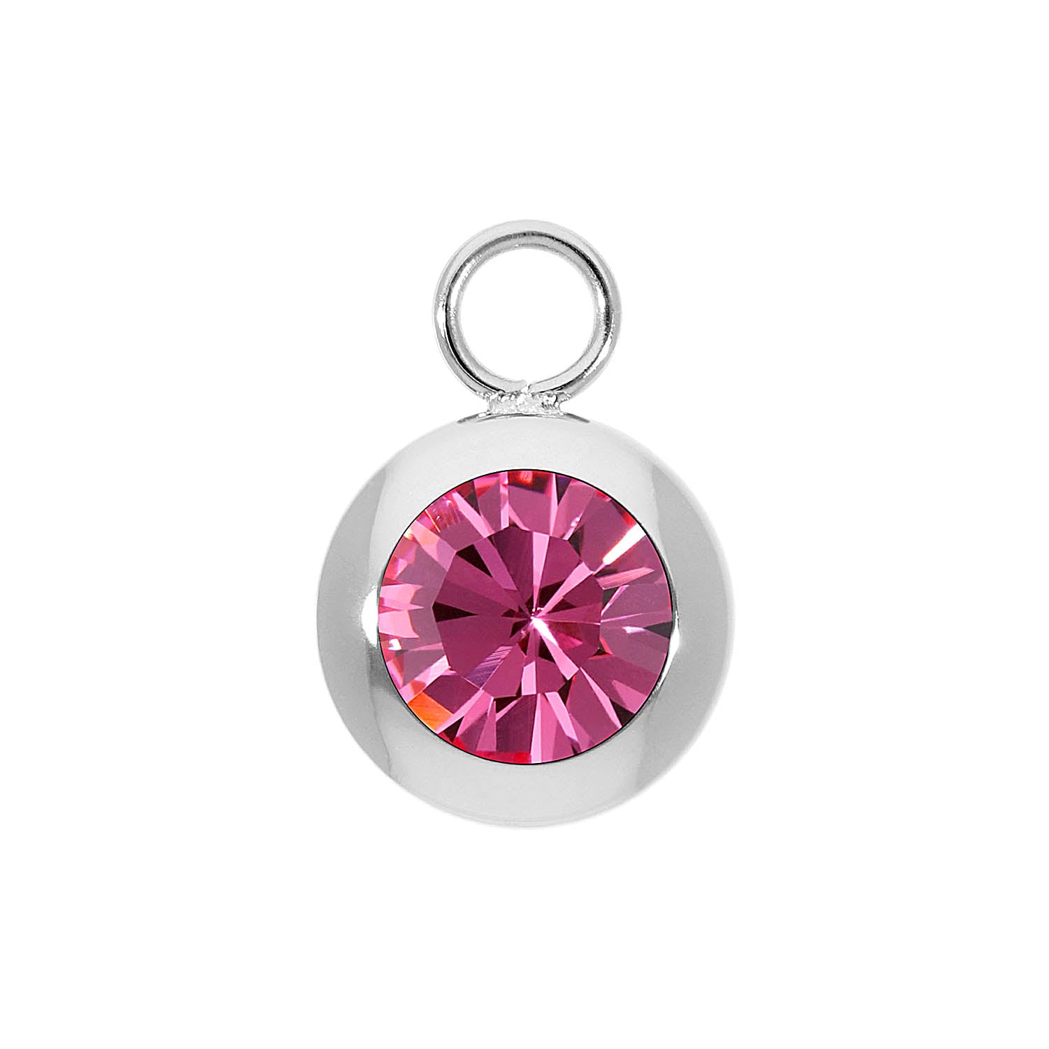 Tondo Charm 13 mm - Silber rose