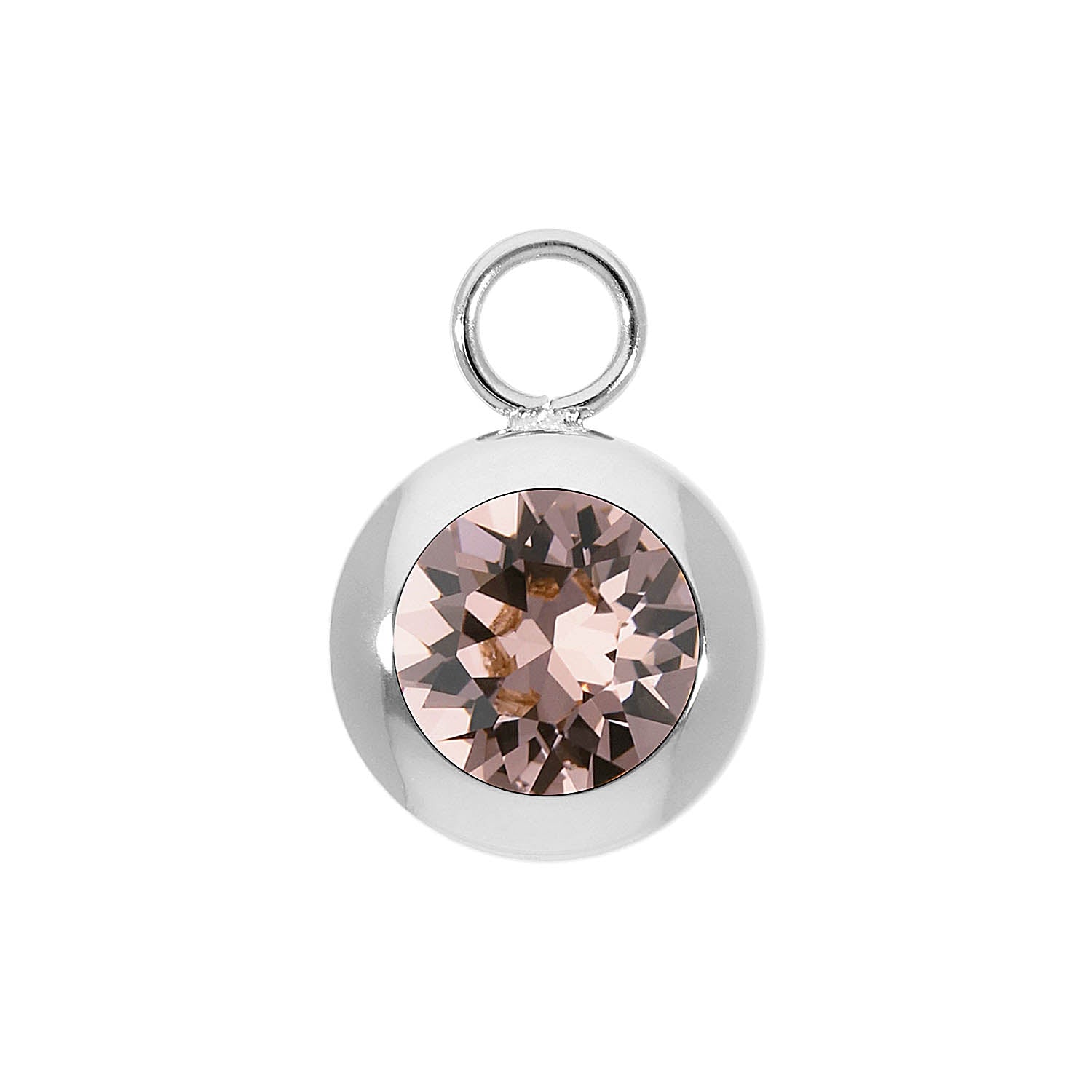Tondo Charm 13 mm - Silber vintage rose