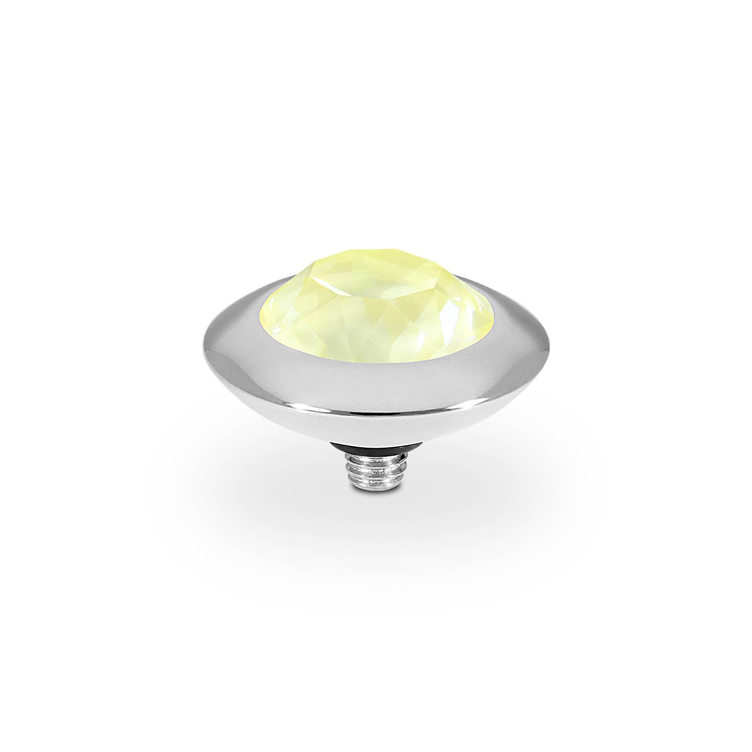 Tondo Top 13 mm - Silber crystal soft yellow ignite