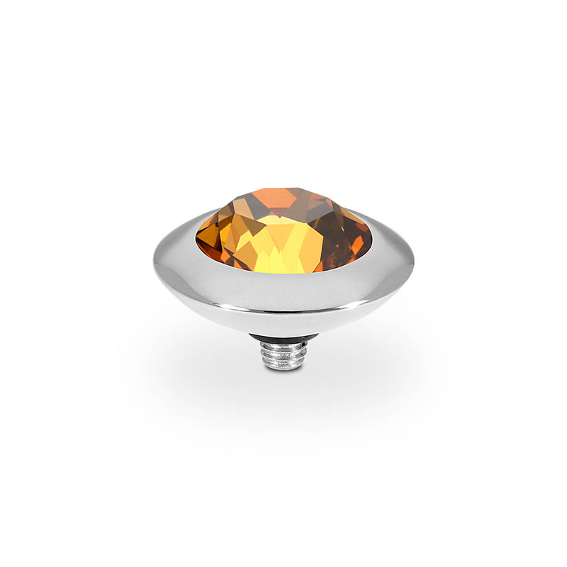 Tondo Top 13 mm - Silber light amber
