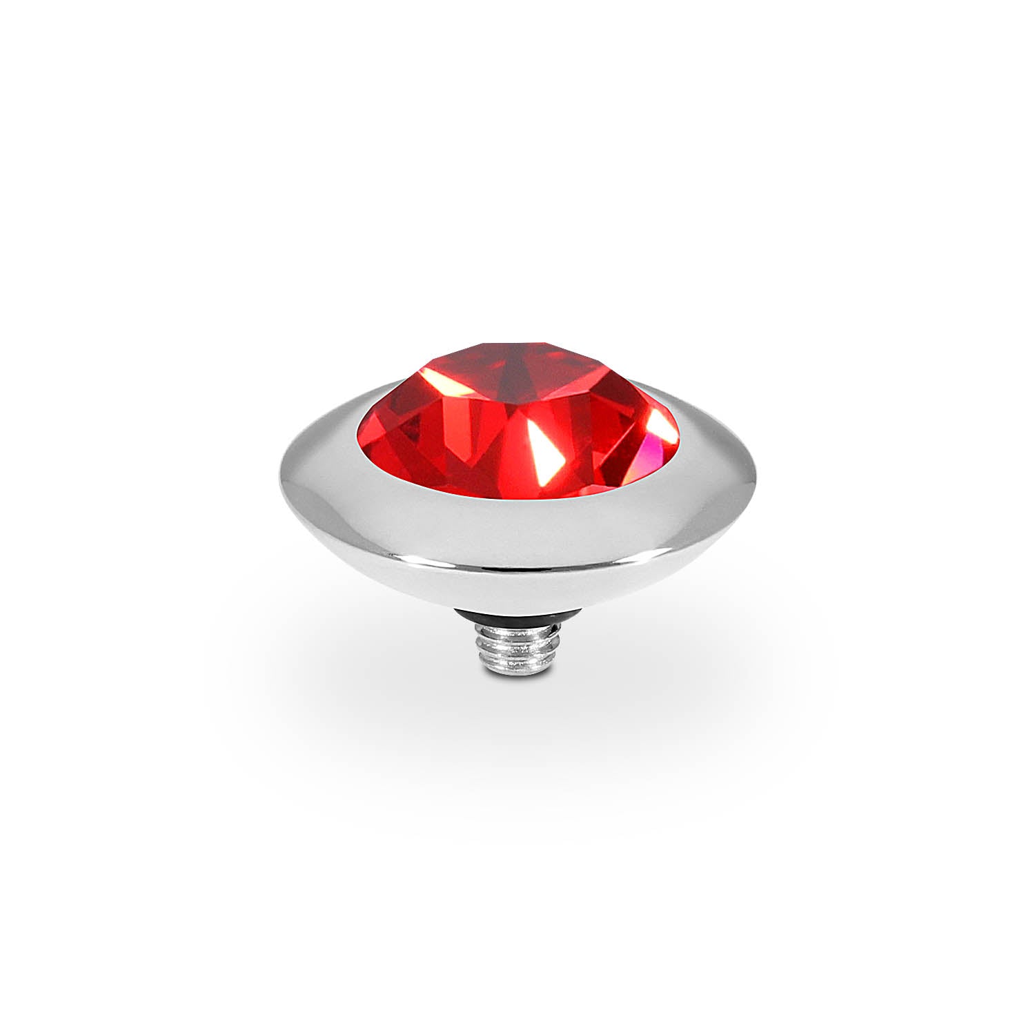 Tondo Top 13 mm - Silber scarlet