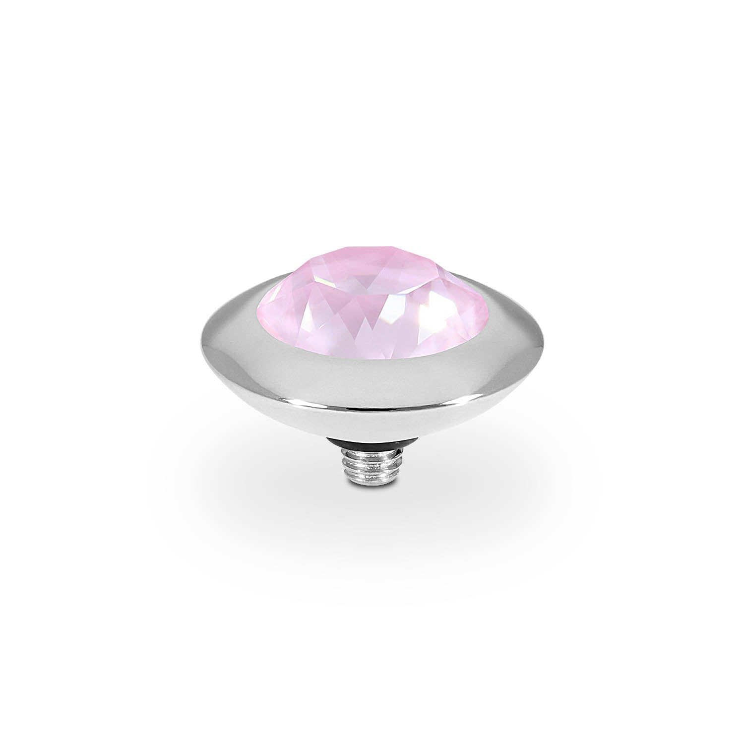 Tondo Top 13 mm - Silber crystal soft rose ignite