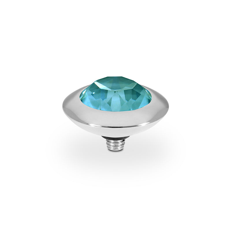 Tondo Top 13 mm - Silber Crystal Pine Green Ignite