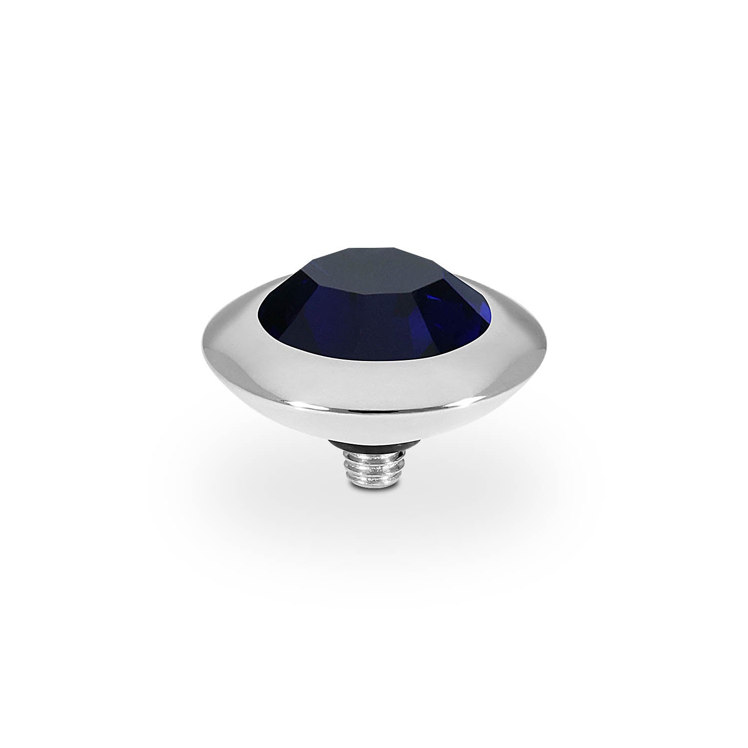 Tondo Top 13 mm - Silber Dark Indigo
