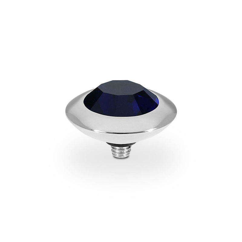 Tondo Top 13 mm - Silber Dark Indigo