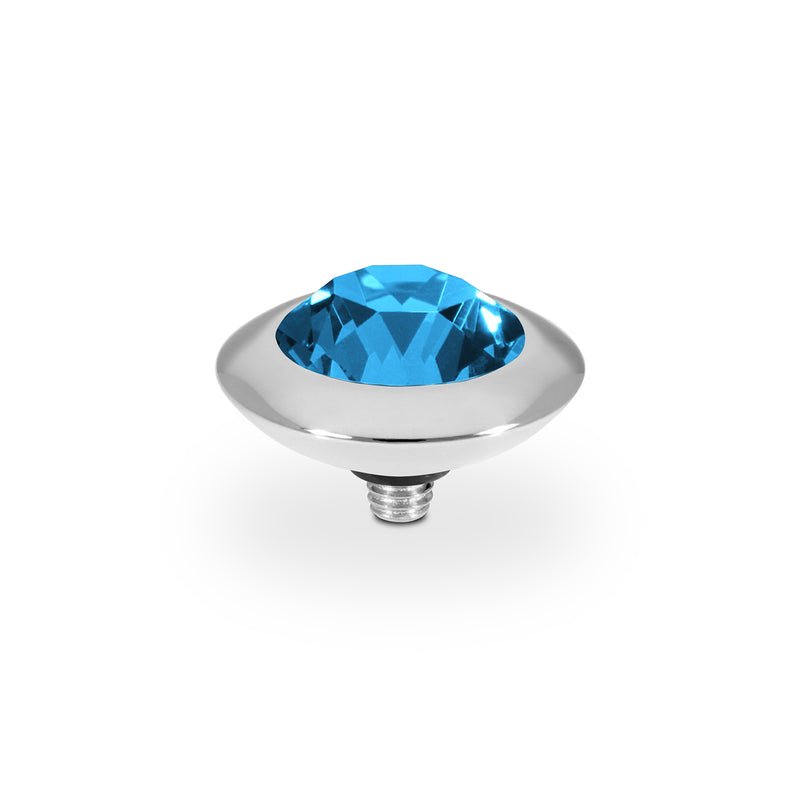 Tondo Top 13 mm - Silber Denim Blue
