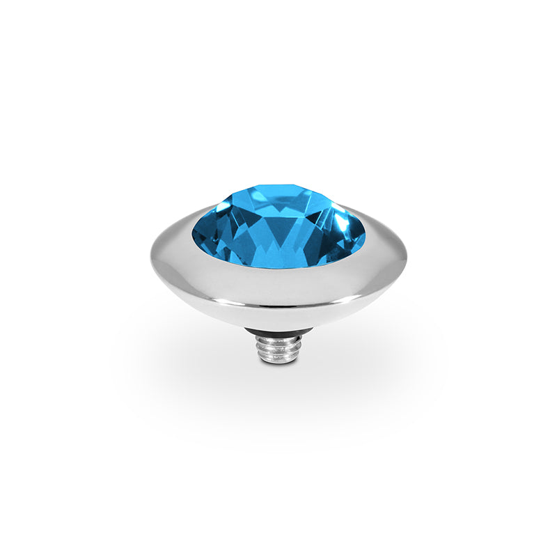 Tondo Top 13 mm - Silber Denim Blue