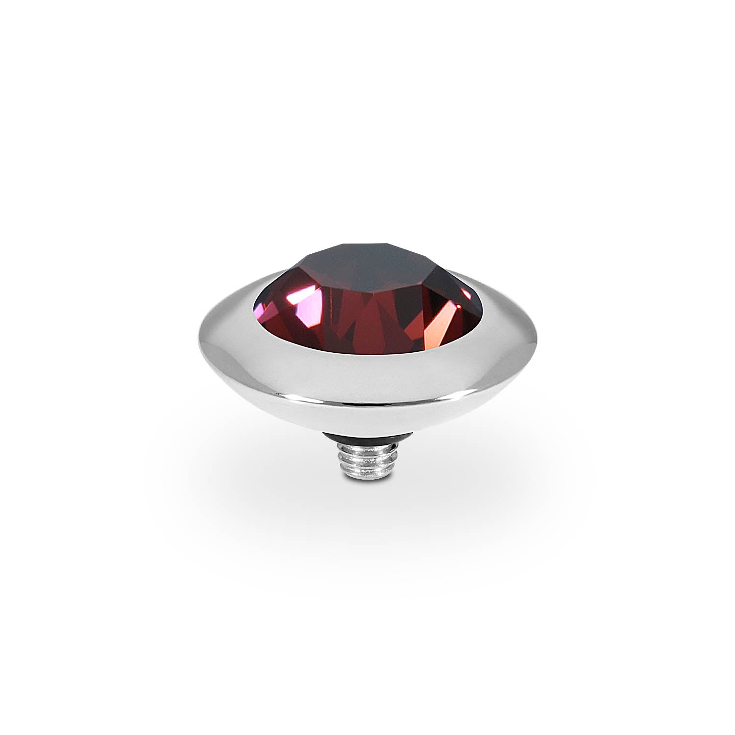 Tondo Top 13 mm - Silber Burgundy
