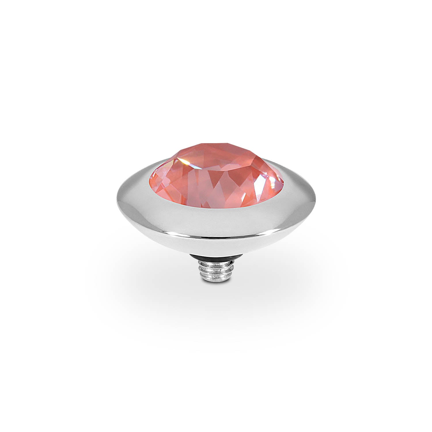 Tondo Top 13 mm - Silber crystal maroon ignite