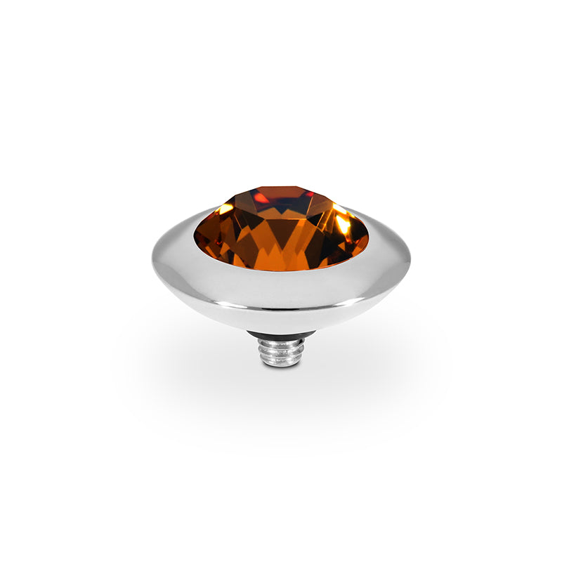 Tondo Top 13 mm - Silber Smoked Topaz