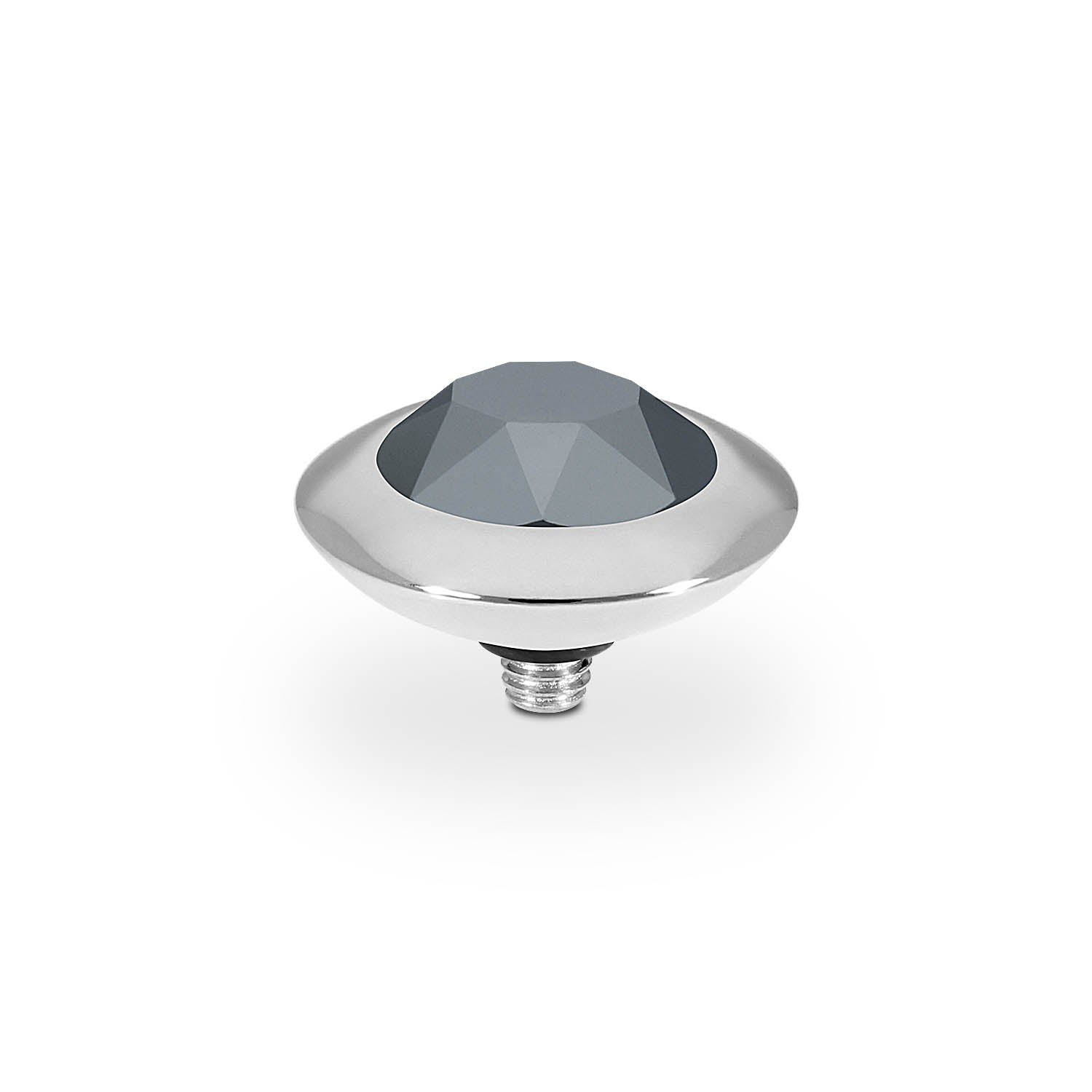 Tondo Top 13 mm - Silber jet hematite