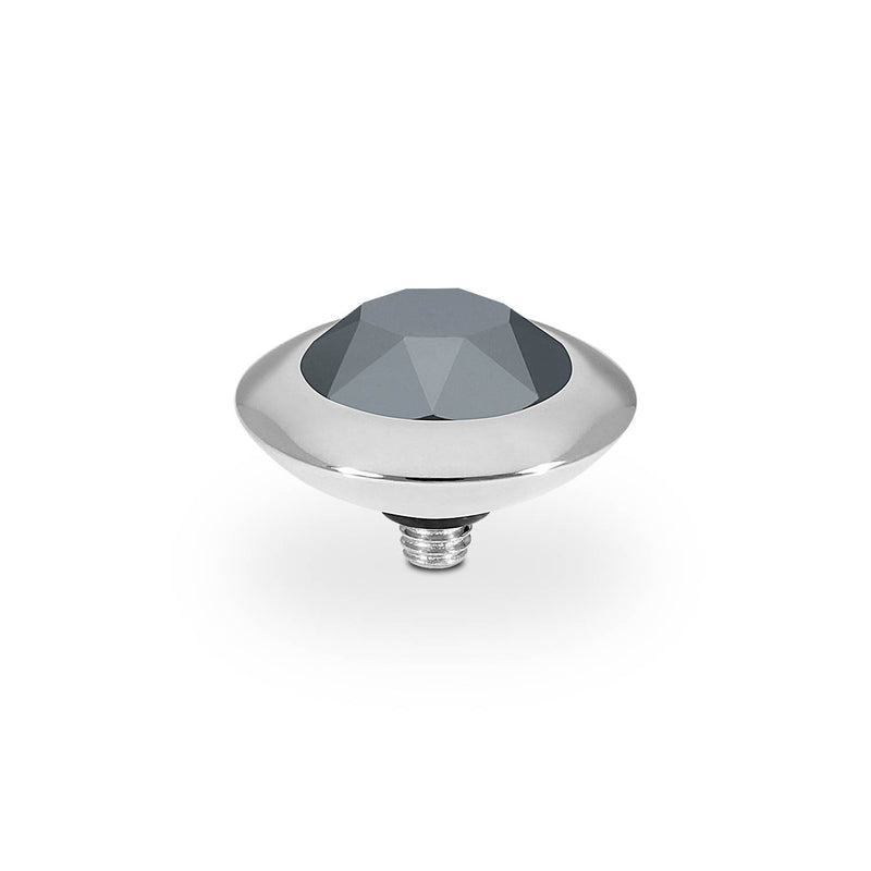 Tondo Top 13 mm - Silber jet hematite