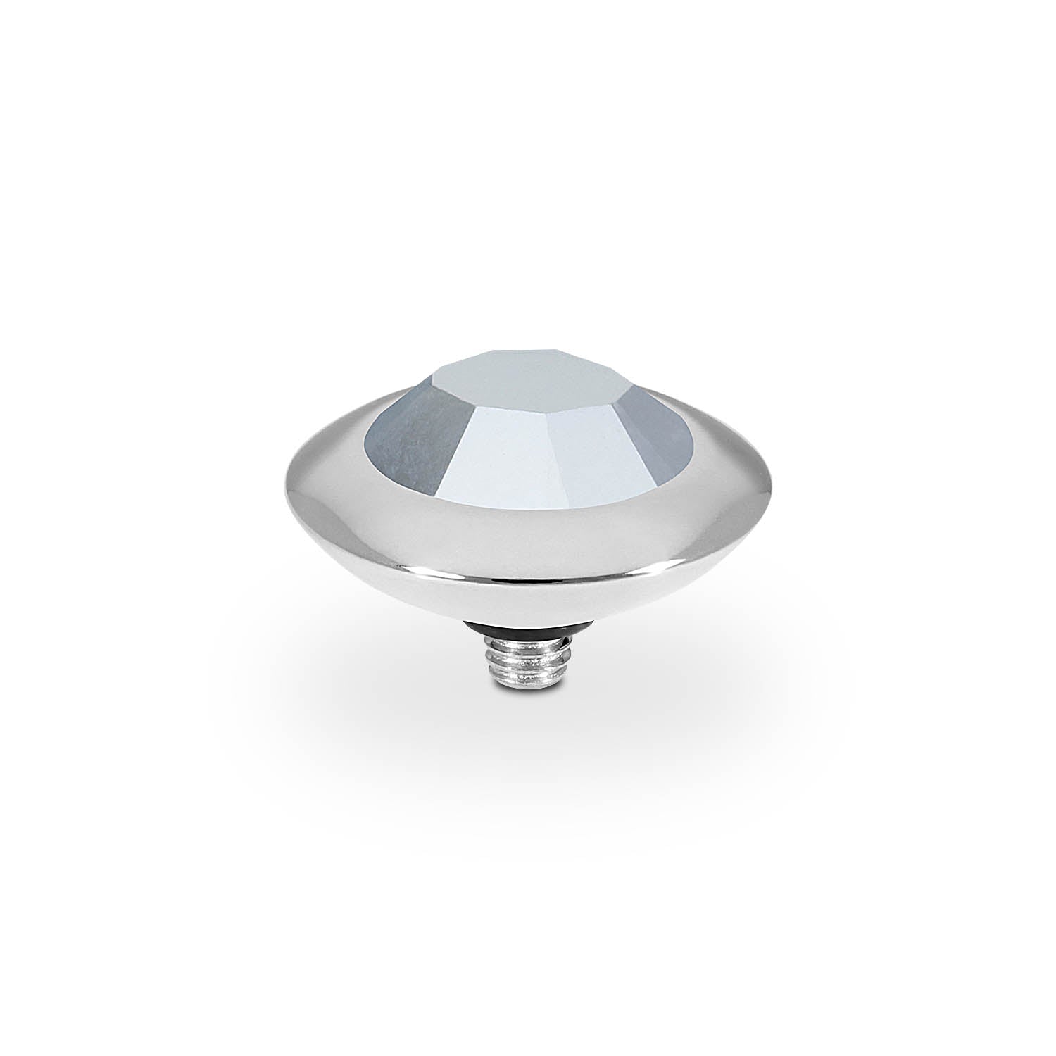 Tondo Top 13 mm - Silber crystal labrador