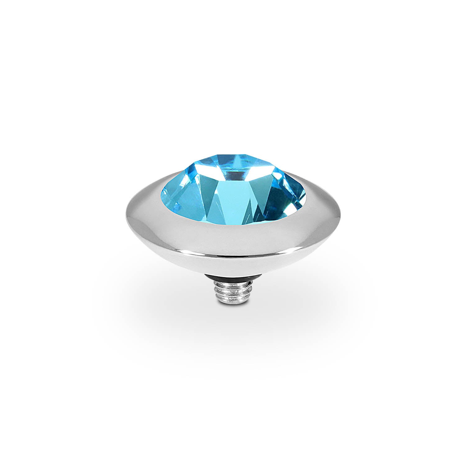 Tondo Top 13 mm - Silber aquamarine