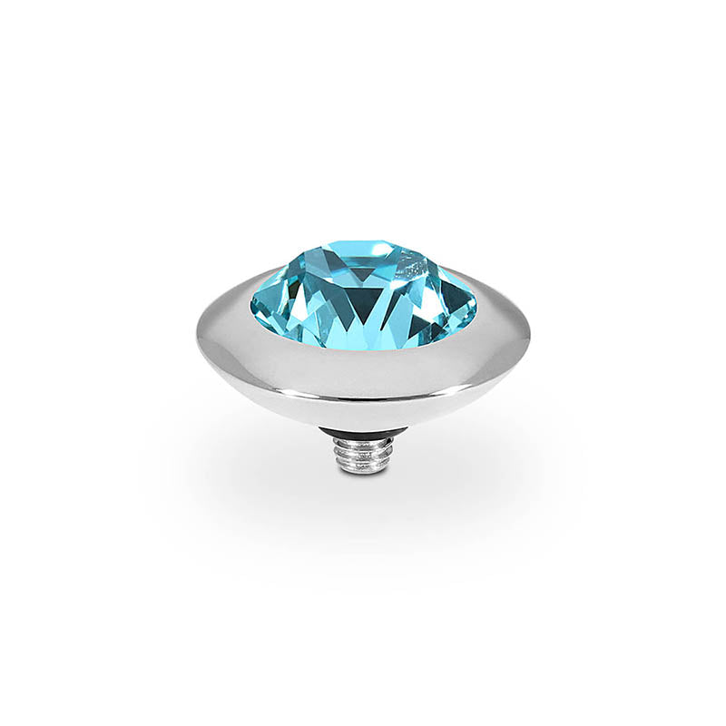Tondo Top 13 mm - Silber Light Turquoise
