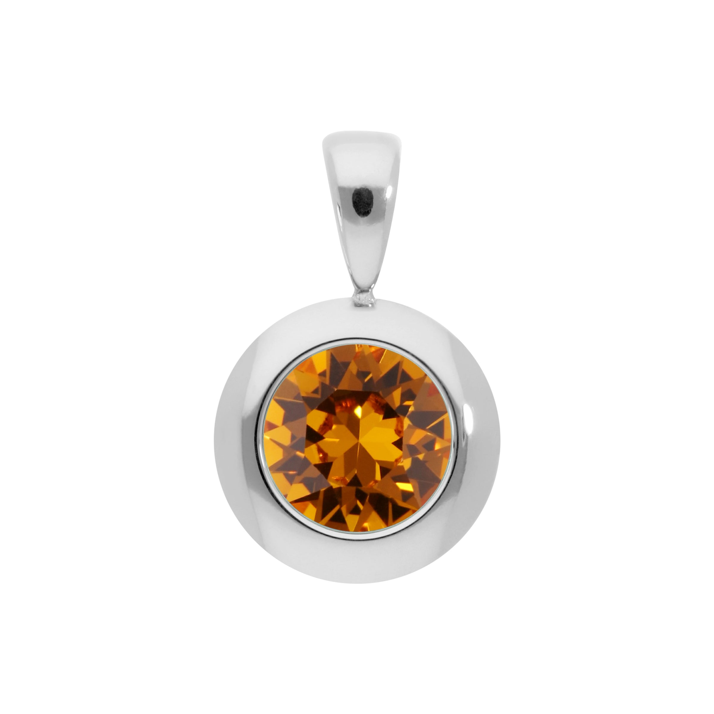 Tondo Anhänger 13 mm - Silber Topaz