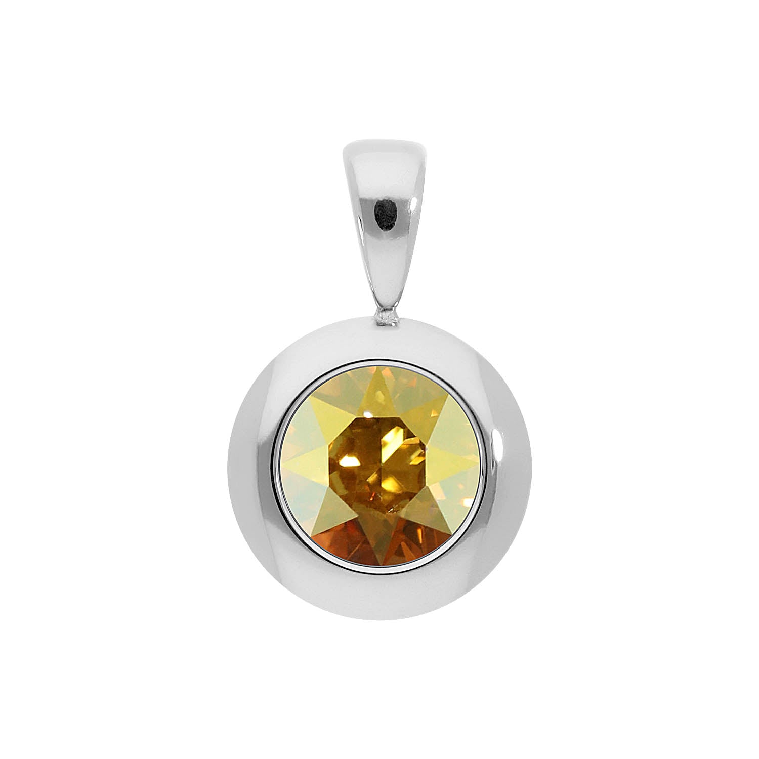Tondo Anhänger 13 mm - Silber metallic sunshine