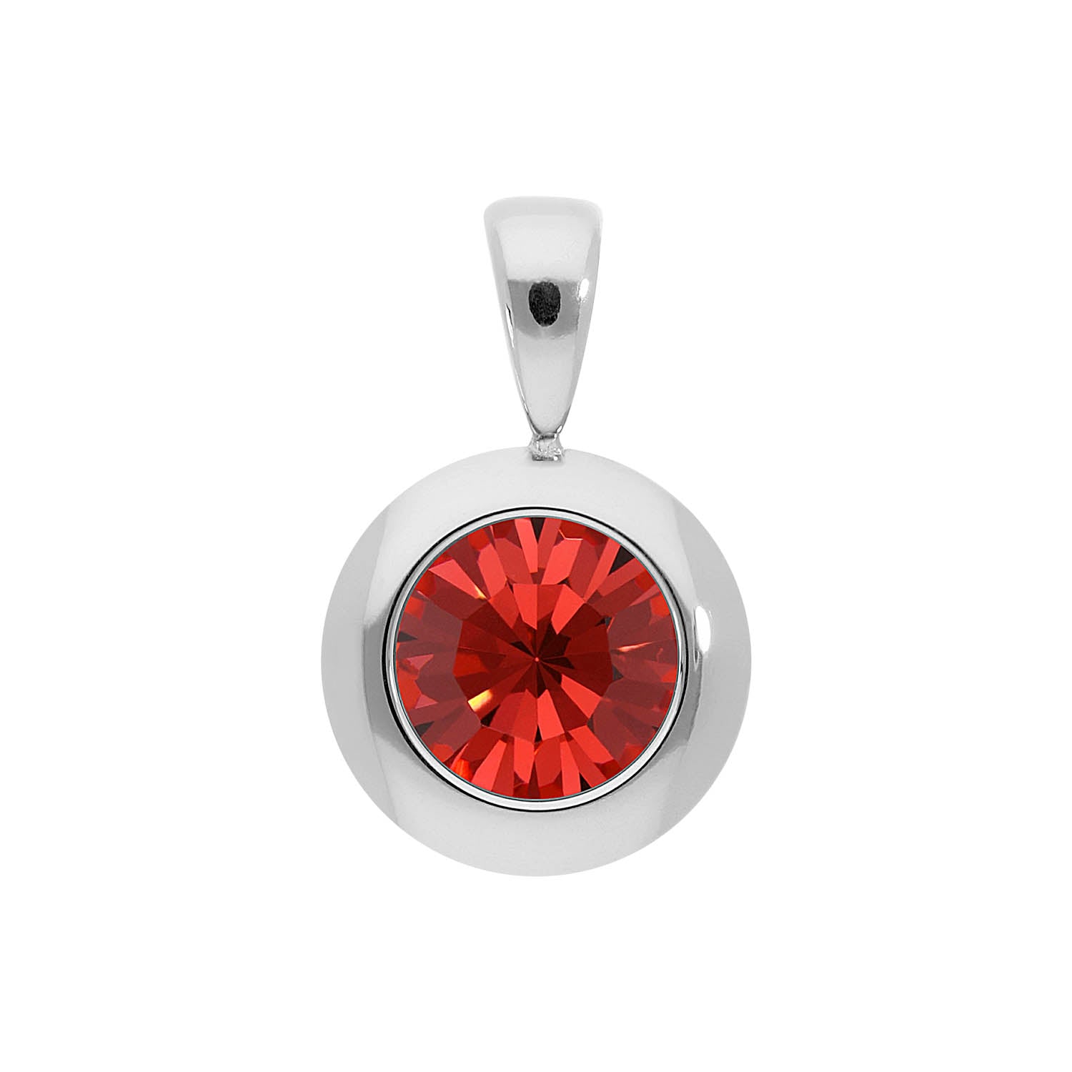 Tondo Anhänger 13 mm - Silber padparadscha