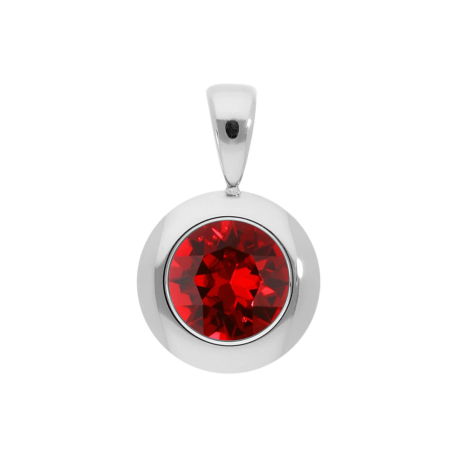 Tondo Anhänger 13 mm - Silber scarlet