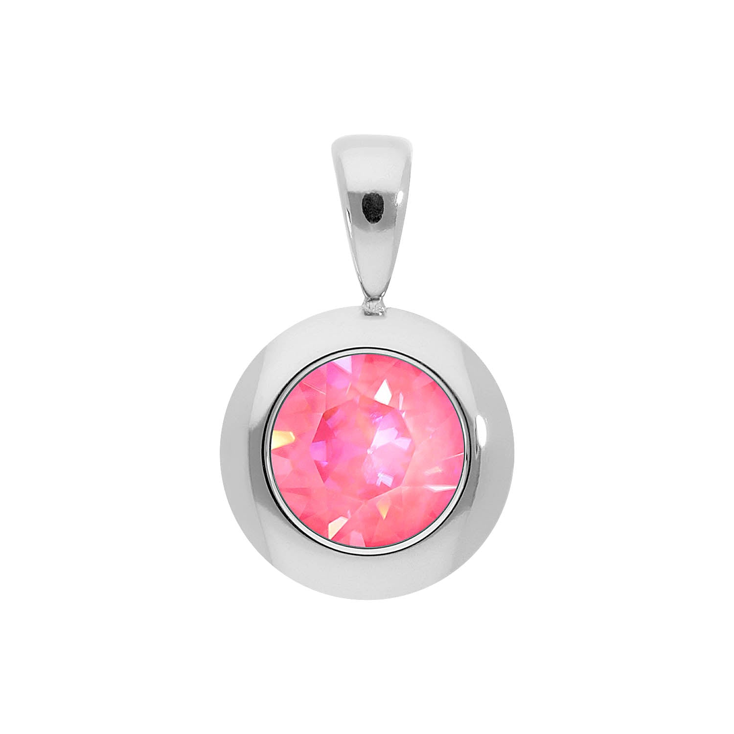 Tondo Anhänger 13 mm - Silber lotus pink delite