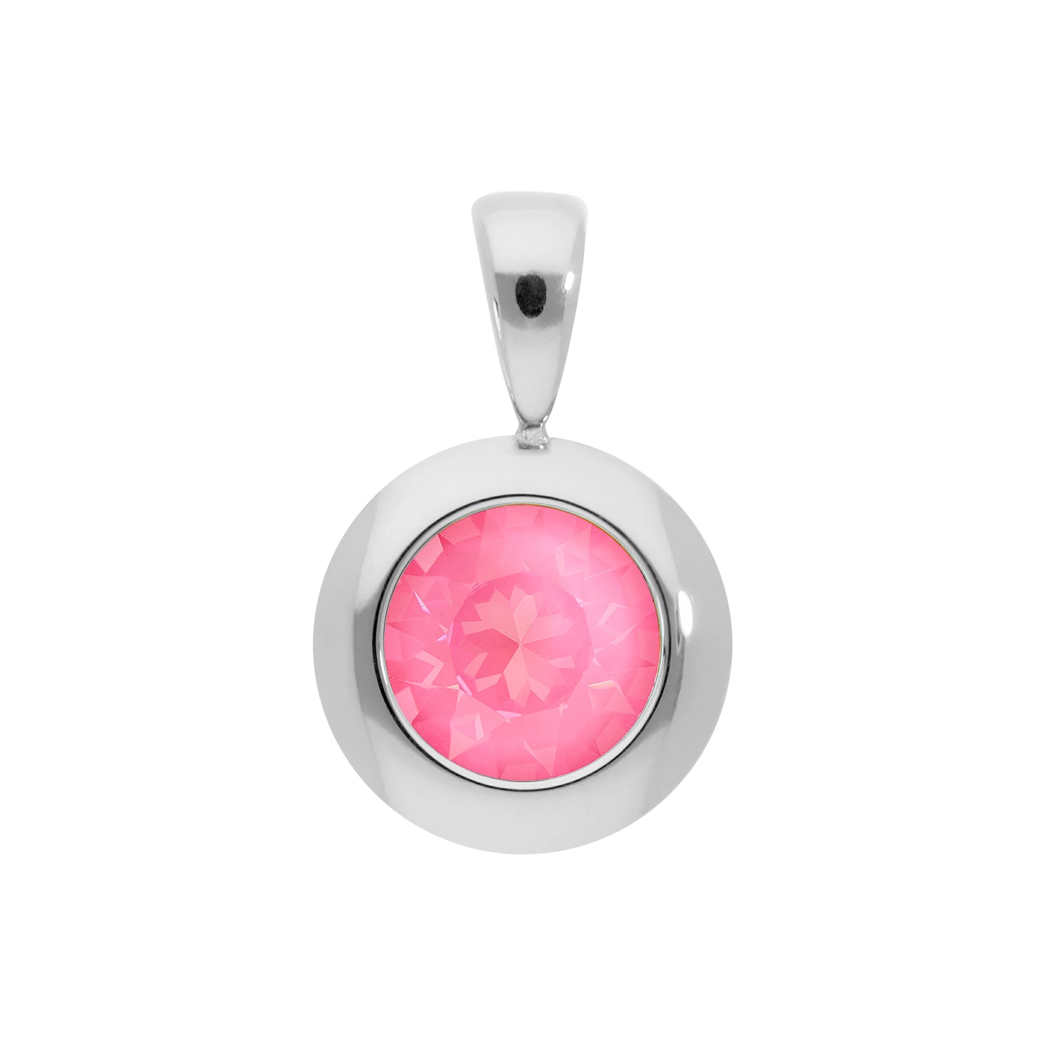 Tondo Anhänger 13 mm - Silber Crystal Dahlia Ignite