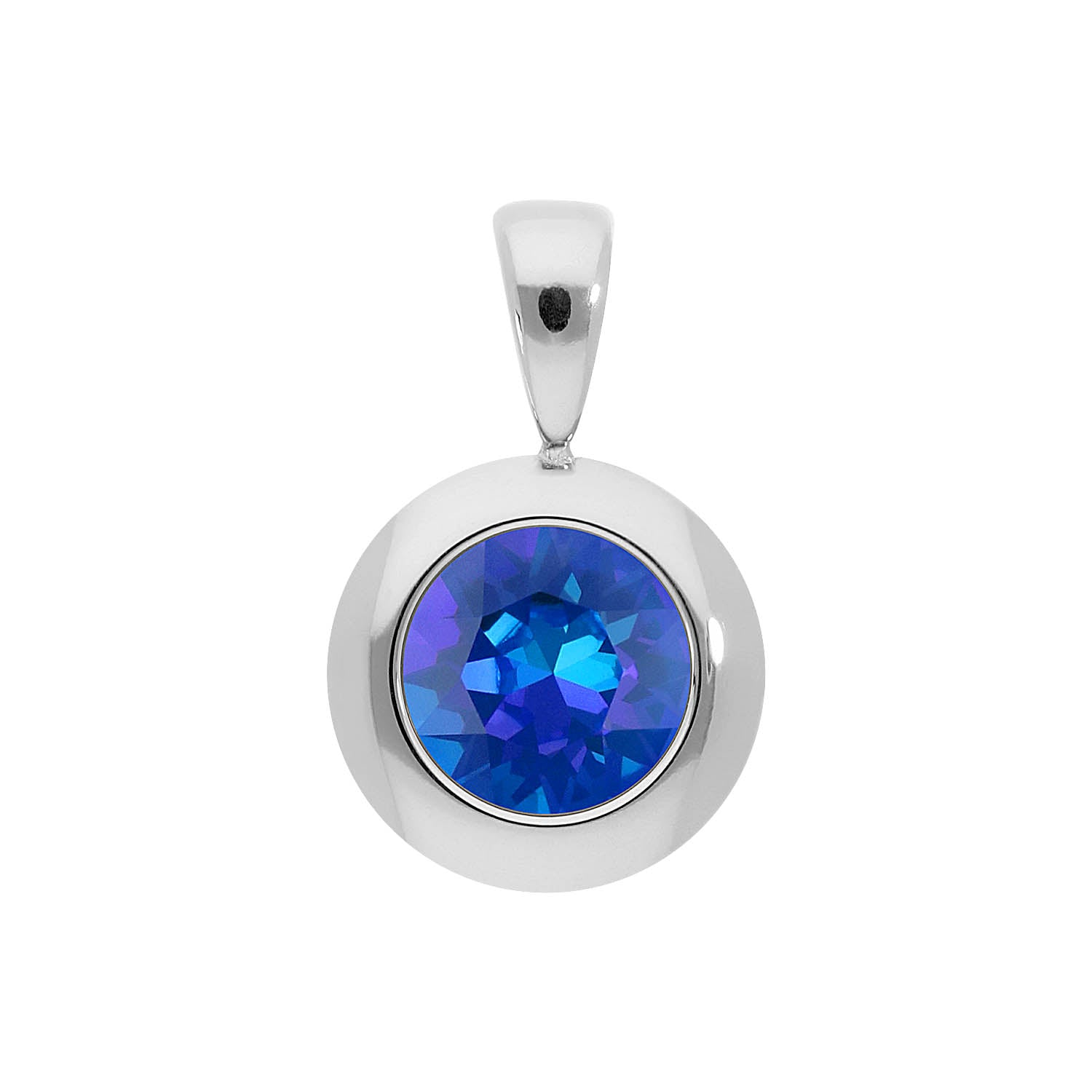 Tondo Anhänger 13 mm - Silber royal blue delite