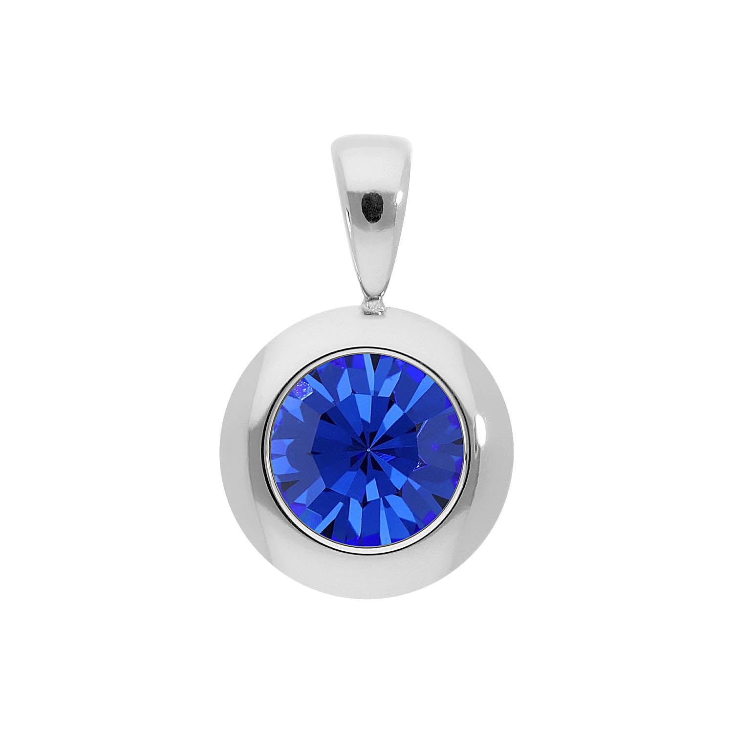 Tondo Anhänger 13 mm - Silber sapphire