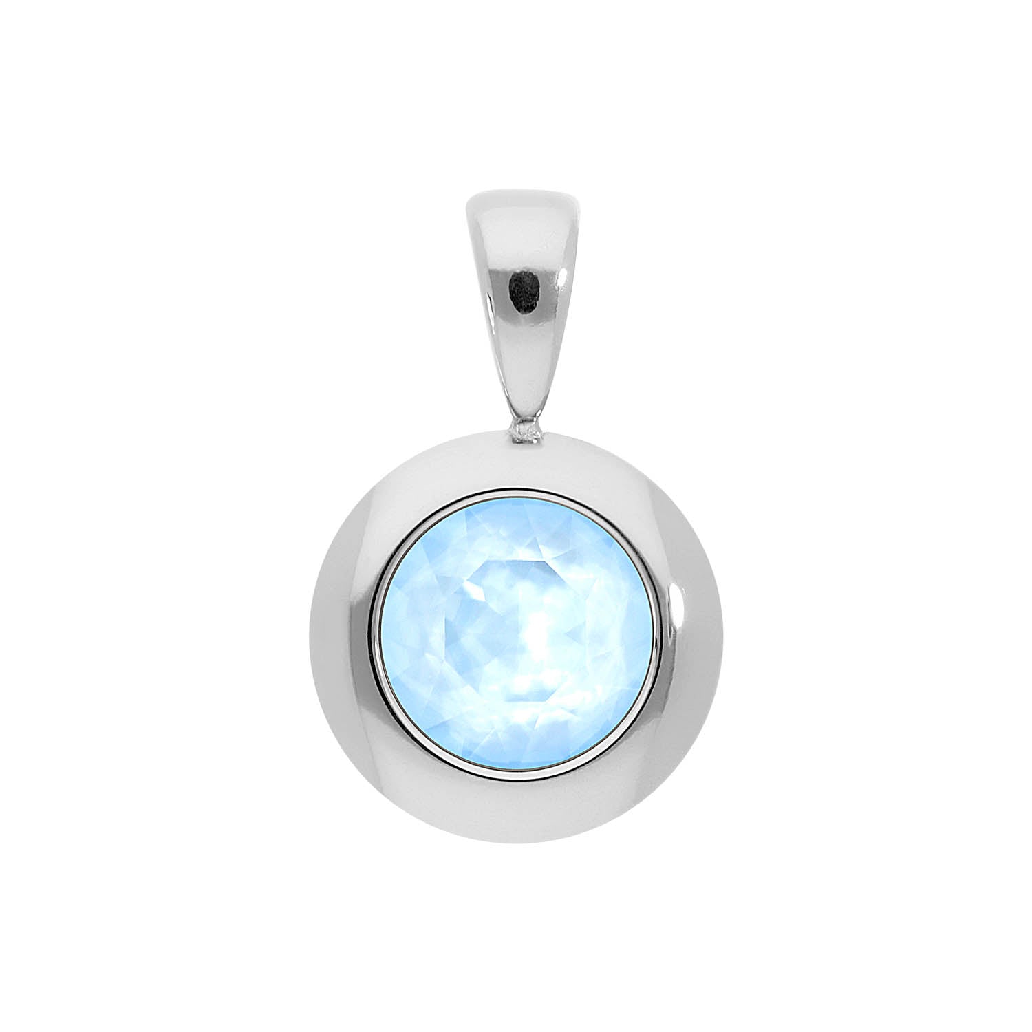 Tondo Anhänger 13 mm - Silber crystal sky ignite