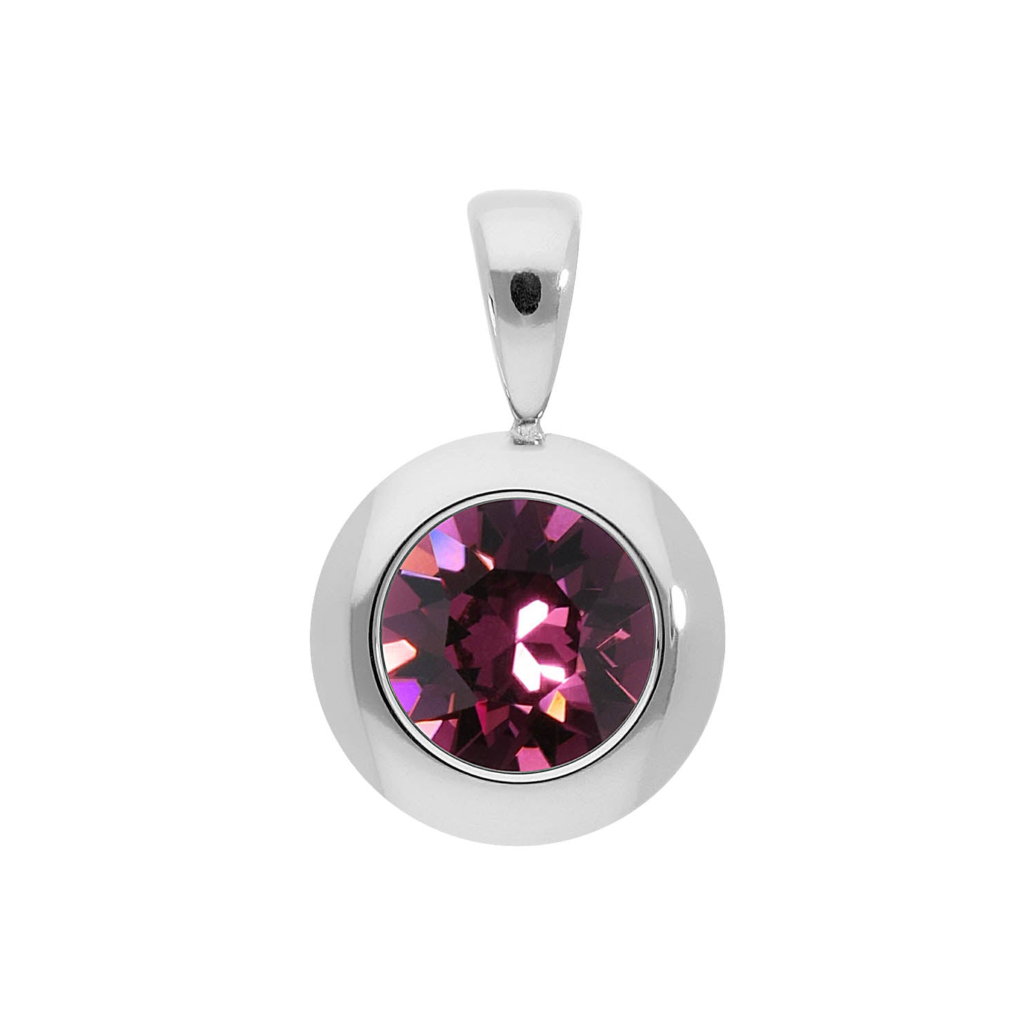Tondo Anhänger 13 mm - Silber amethyst