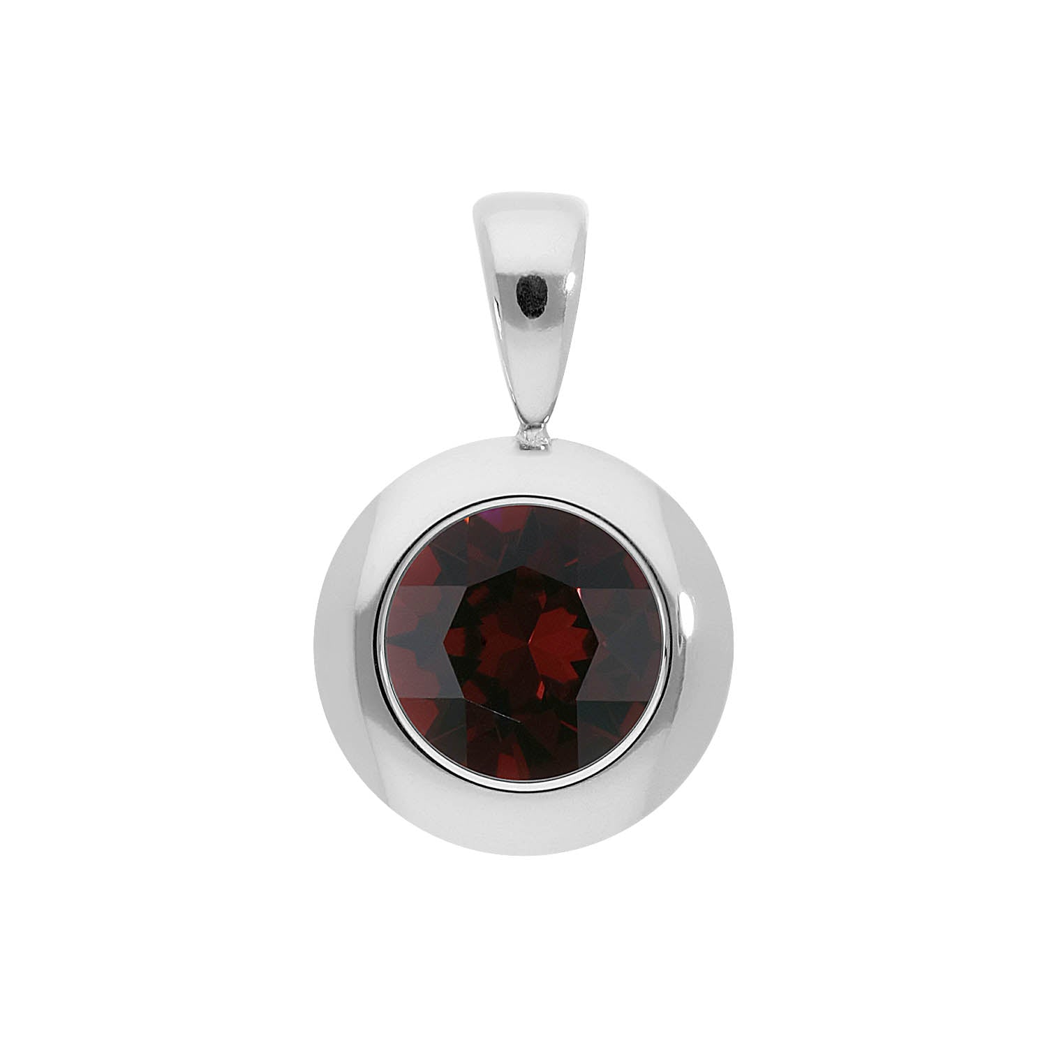 Tondo Anhänger 13 mm - Silber Burgundy