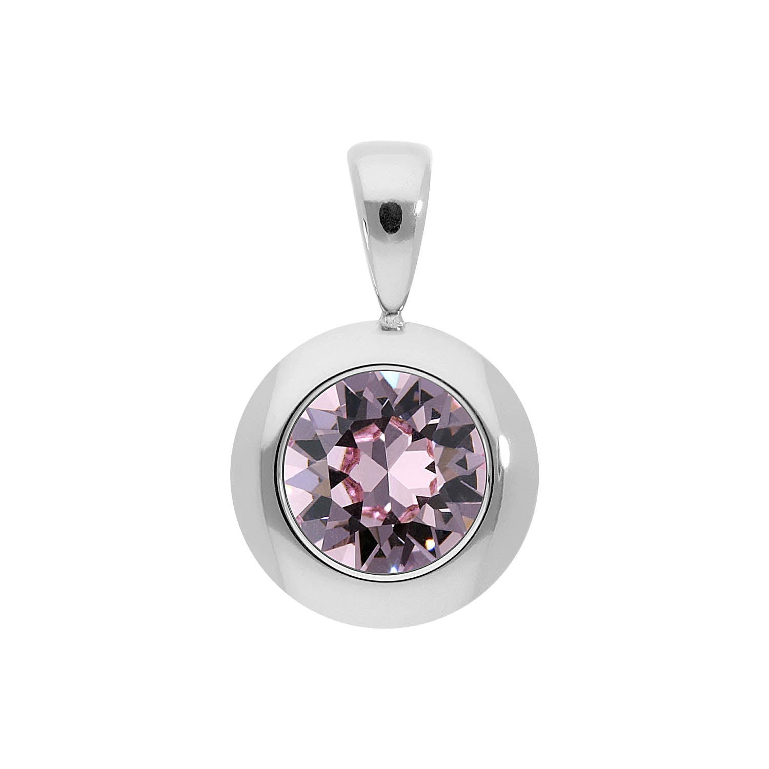 Tondo Anhänger 13 mm - Silber light amethyst