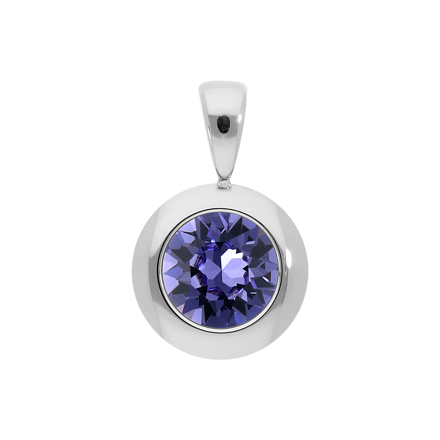 Tondo Anhänger 13 mm - Silber tanzanite