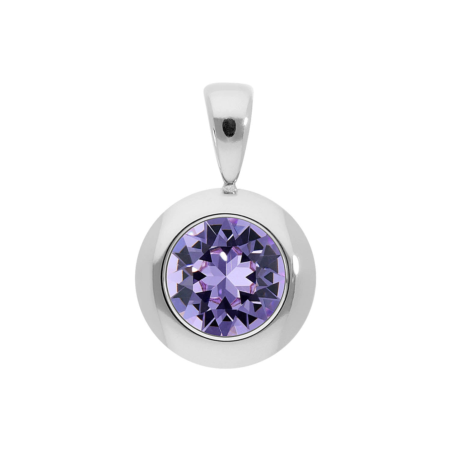 Tondo Anhänger 13 mm - Silber Violet