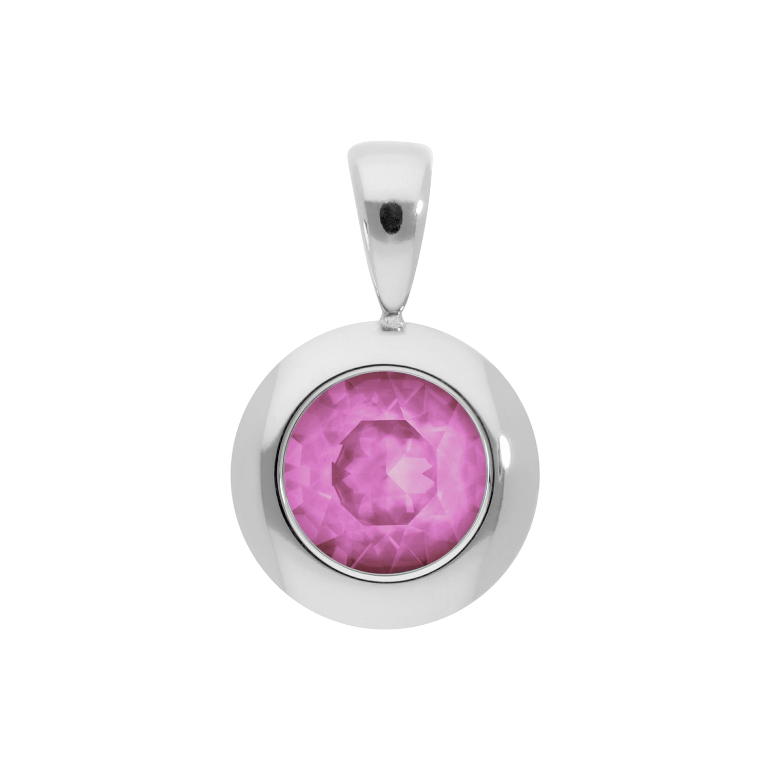 Tondo Anhänger 13 mm - Silber Crystal Orchid Ignite